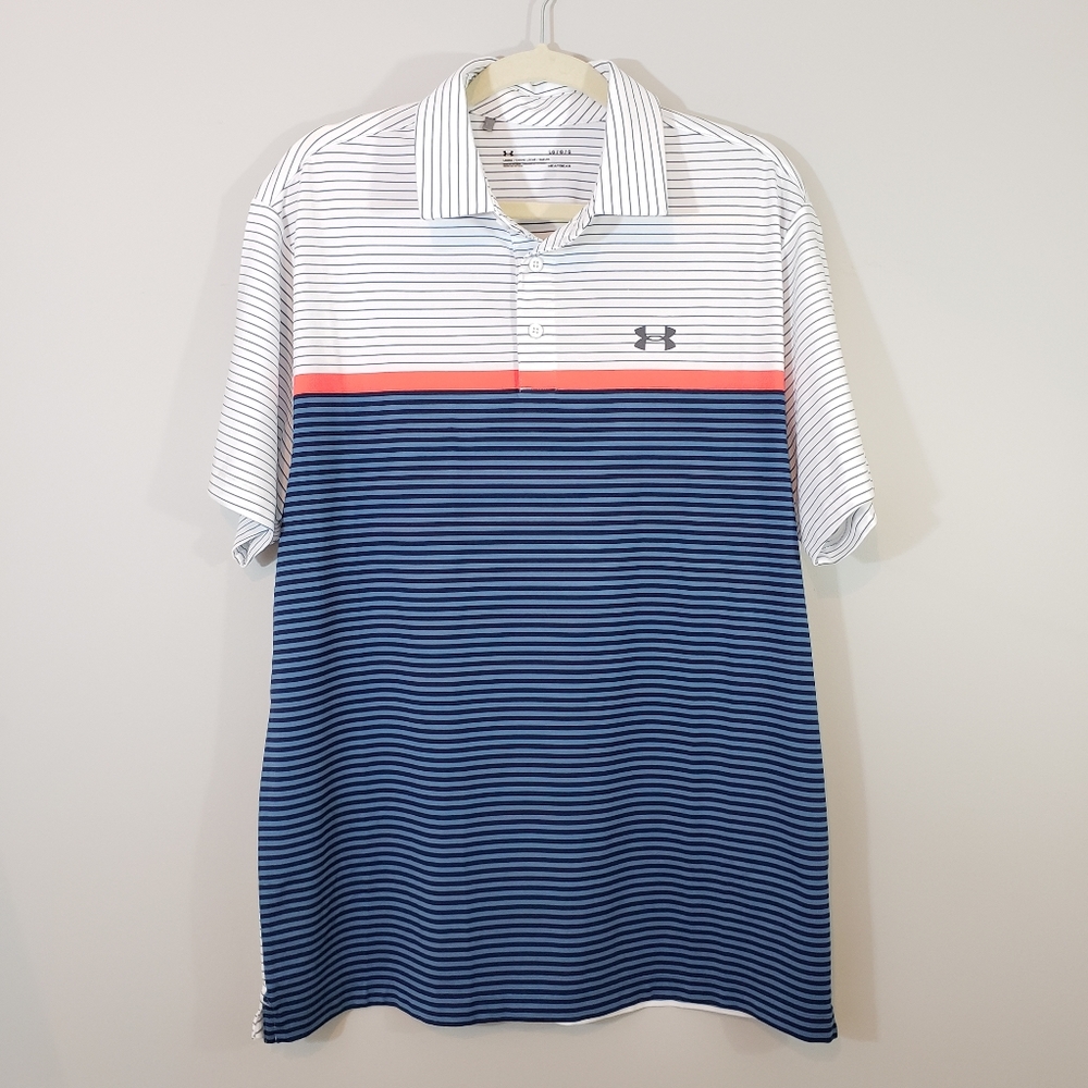 NEW Under Armour Stripes Men's Collared Shirt